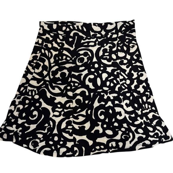 Merona ladies stretch knit abstract mosaic print twirl skirt professional XXL - Picture 2 of 6